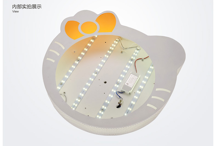 首度led吸顶灯儿童灯卧室灯具现代简约灯饰儿童房灯kT猫 凯蒂猫大号三段变光30w