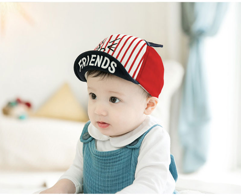 忆爱 春季新款婴儿童帽棒球帽 宝宝棉线帽子套
