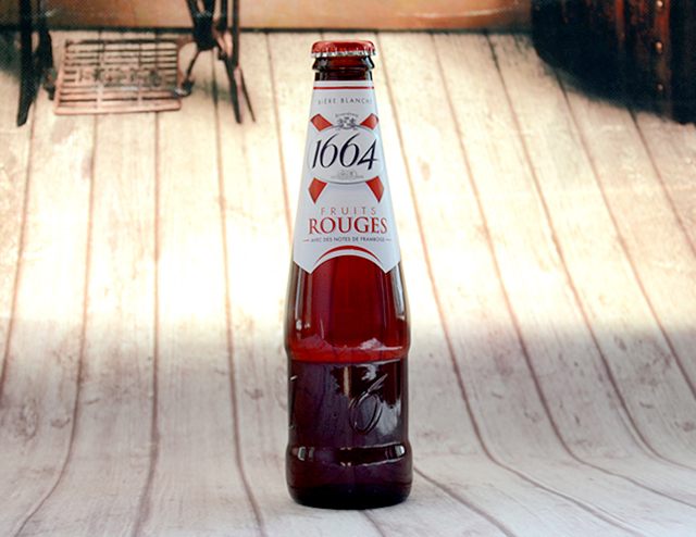 京东配送 限时达 法国进口1664白啤酒红果玫瑰