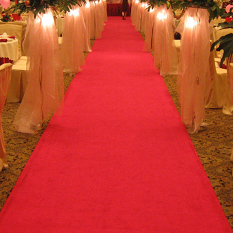 倾阑 结婚红地毯 一次性婚庆开业庆典展会舞台加厚红地毯 婚庆地毯 1.