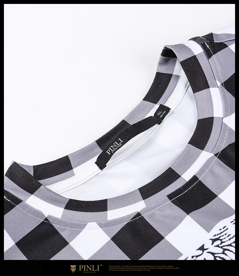 017春季新品男装 修身印花圆领套头卫衣男B1