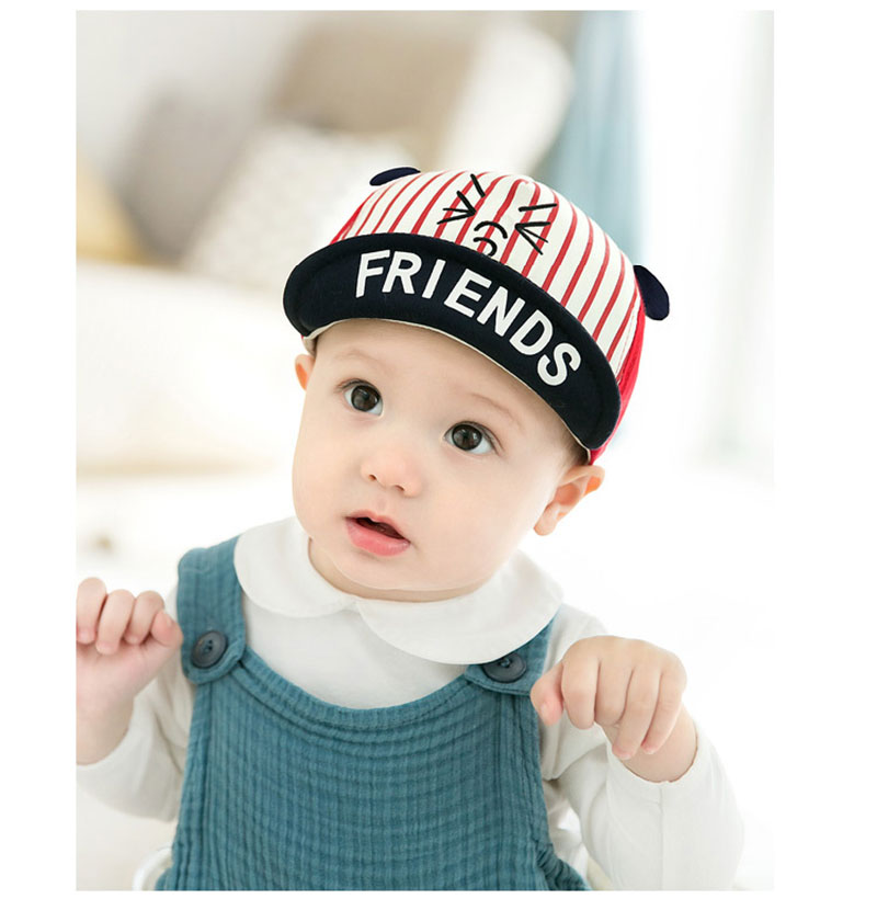 忆爱 春季新款婴儿童帽棒球帽 宝宝棉线帽子套