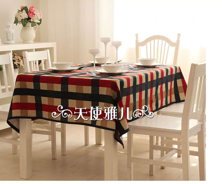 餐布台布布艺欧式田园椅套棉麻纯棉套装宜家现代简约格子简单桌布 爱丁堡-格子可拆海绵椅垫 40*40*3cm含芯可拆洗