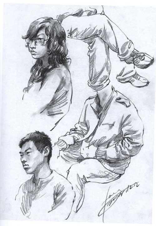 权威讲堂 速写卷 速写人像应试训练 方亮 艺术 书