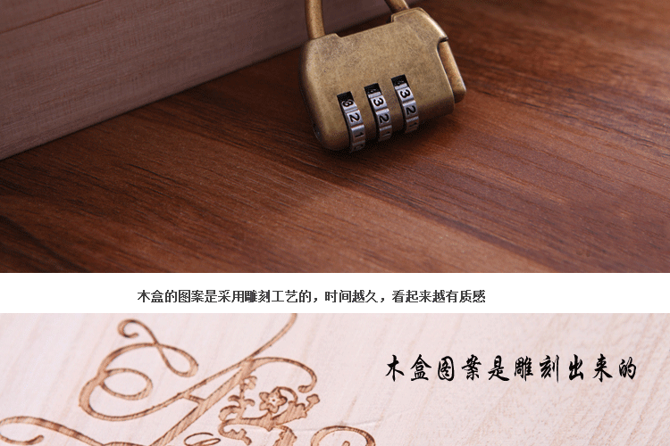 安礼轩 相册影集 黏贴式手工制作 宝宝情侣相本 木盒装  木盒装/我们的故事