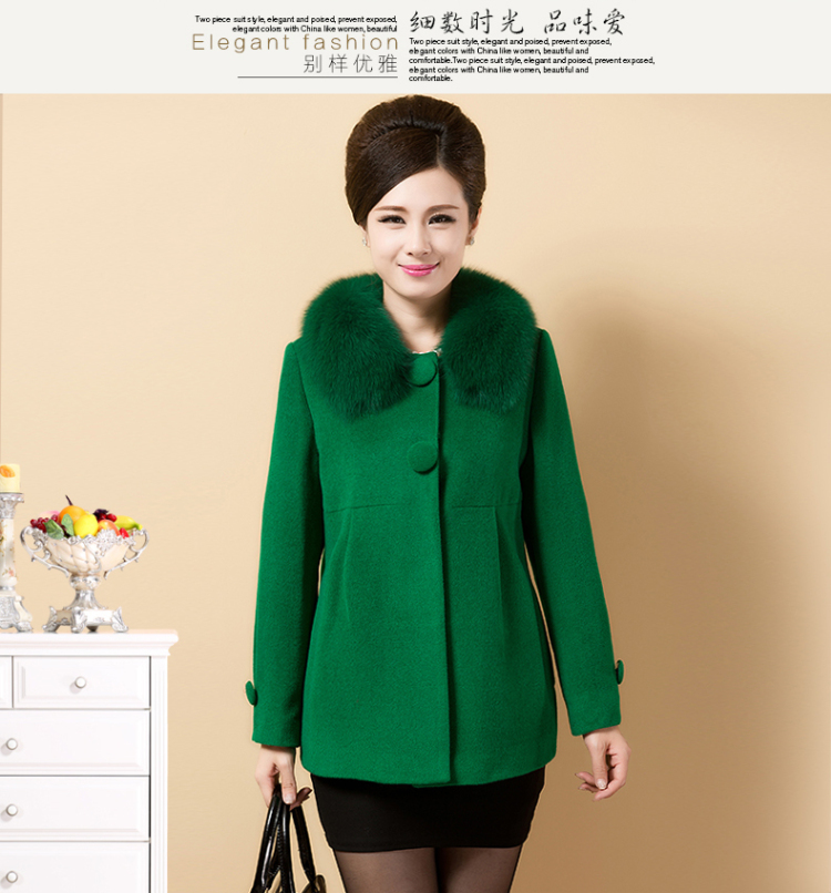 红芯雨2014秋冬女装新款<em>中老年</em>外套<em>女上衣</em>长