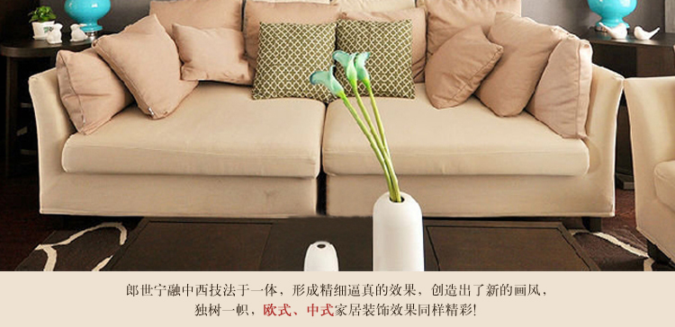 室全室美现代客厅装饰画简约大幅大厅中式中国画实木有框马到成功清代郎世宁名人名画百骏图田园非 B 40*150cm/幅
