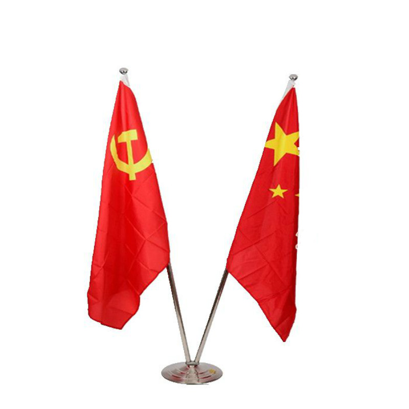 不锈钢学校旗杆党旗旗杆 伸缩收缩旗杆底座导游旗杆可定制 2.