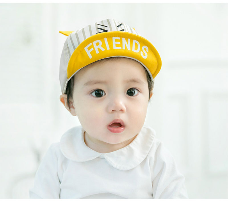 忆爱 春季新款婴儿童帽棒球帽 宝宝棉线帽子套