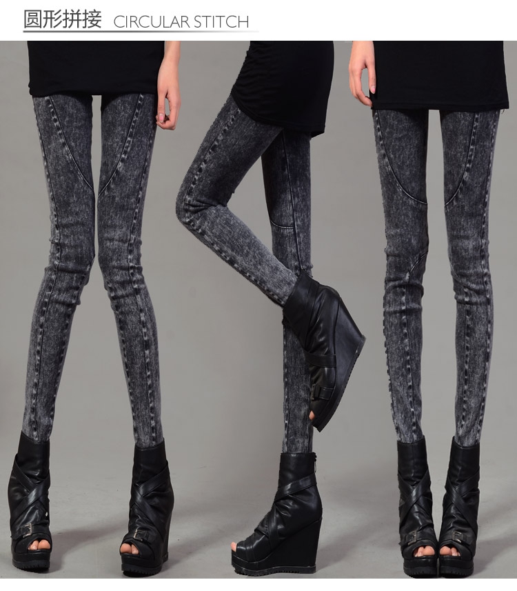 檰 2014秋冬薄款<em>打底裤女款</em>中腰紧身裤韩版加