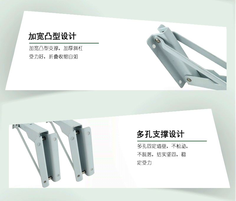 福莱安可折叠支架 托架三角架 墙壁挂折叠餐桌用活动边置物90度支架