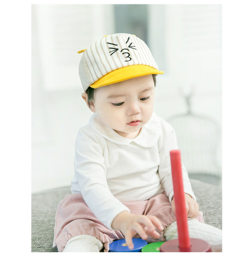 忆爱 春季新款婴儿童帽棒球帽 宝宝棉线帽子套