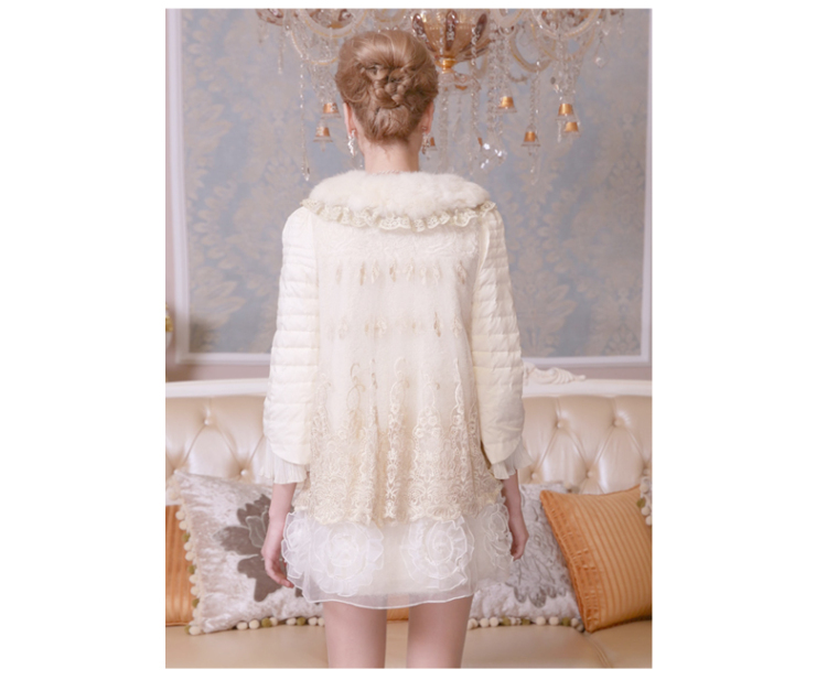 木帛<em>外套女装</em>春秋<em>羽绒服</em>正品清仓韩版淑女蕾丝