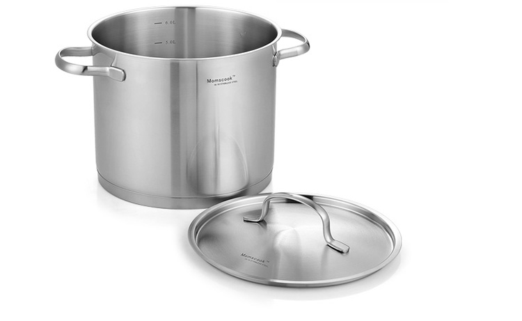 
                                        【京东配送】Momscook304不锈钢深汤锅深烧锅24CM高度18CM容量7.0L                
