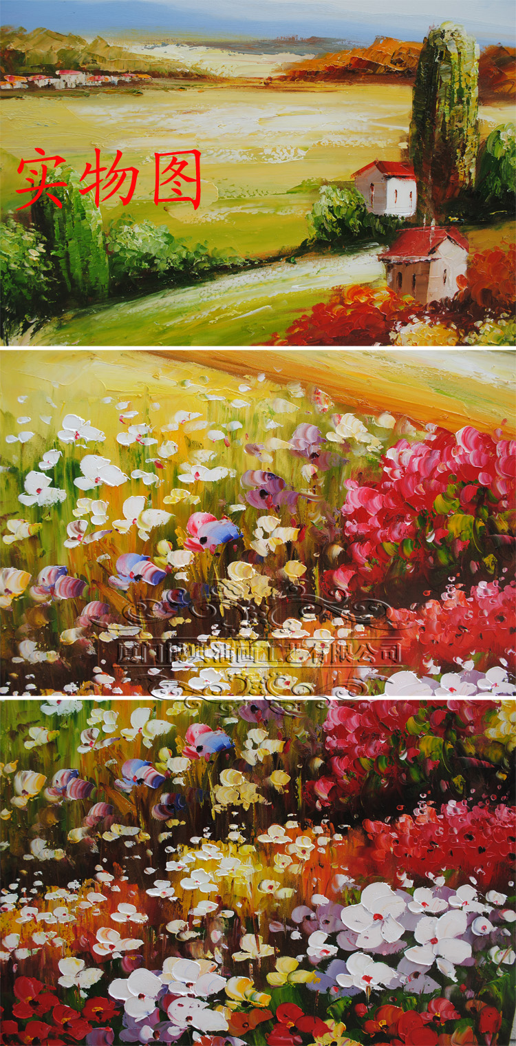 
                                        玄关装饰画竖画走廊壁画手绘油画单幅有框画欧式挂画风景画立体画 50年不褪色 50*70厘米                