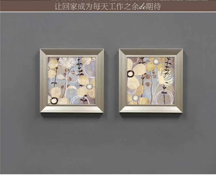 梵格 美式装饰画客厅现代简约餐厅玄关有框画油画背景墙画挂画 D 50x50
