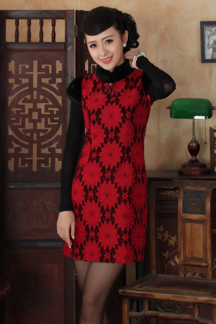 The frequency response, Ms. Tang cheongsam with improved winter dresses, for wool and lace-up waist dress dresses Y 0024 Map Color 2 XL pictures, price, brand platters! Elections are good character, the national distribution, so why buy now enjoy more preferential! Health