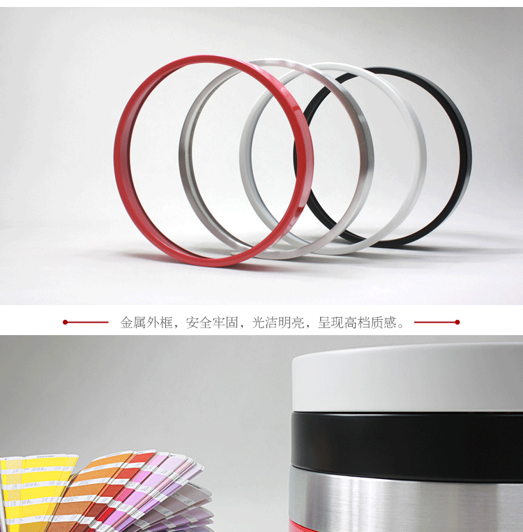 
                                        GeekCook钟国创意 简约小清新时钟可爱钟表12英寸静音金属挂钟表 黑色                