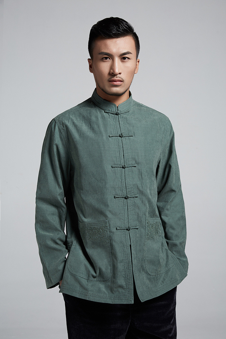 Fudo Lau Fall, 2015 autumn and winter men Tang casual jacket China wind pure color is detained Mock-Neck Shirt Dark Blue L photo enhancement, prices, brand platters! The elections are supplied in the national character of distribution, so action, buy now enjoy more preferential! As soon as possible.