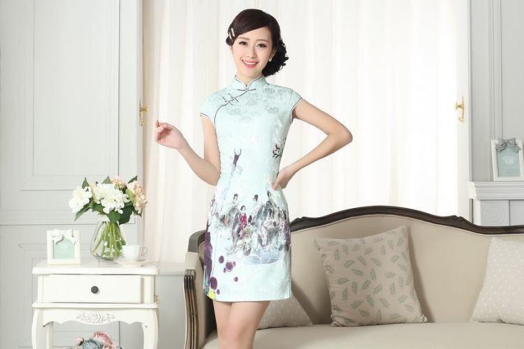 The broadband lady stylish jacquard cotton cultivating short cheongsam dress new Chinese qipao gown picture color 2 XL pictures, price, brand platters! Elections are good character, the national distribution, so why buy now enjoy more preferential! Health