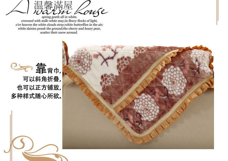 晶玺 欧式沙发子沙发套装坐垫 仿羊绒-米白 1+2+4号组合