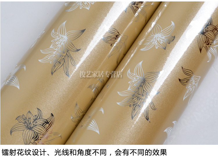俊艺pvc墙纸壁纸客厅卧室珠光宿舍店铺装修墙纸自粘壁纸防水家具翻新贴纸 客厅壁纸直接贴 122宽-白色流线粗 122厘米宽*1米长
