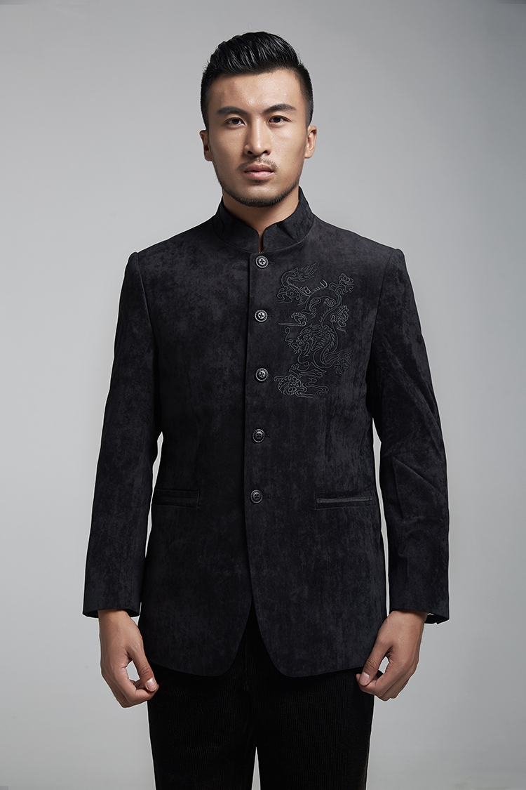 De Fudo Dragon High Tang dynasty men in spring and autumn 2015 Sau San jacket boutique Chinese shirt Chinese tunic China wind men black L picture, prices, brand platters! The elections are supplied in the national character of distribution, so action, buy now enjoy more preferential! As soon as possible.