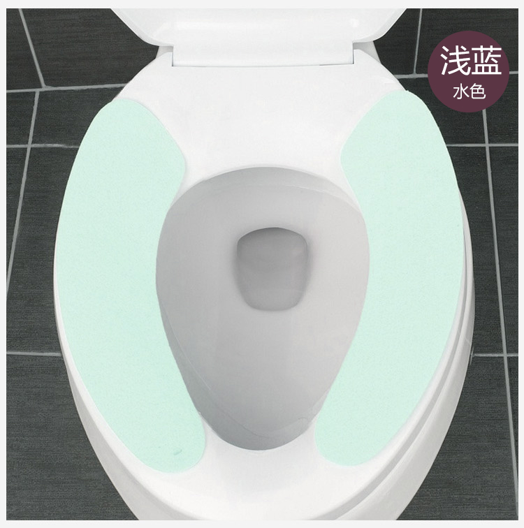 
                                                            日本马桶垫 马桶贴 粘贴式 坐便垫 马桶圈 加厚马桶套可反复水洗 黏贴式坐便套 4对                