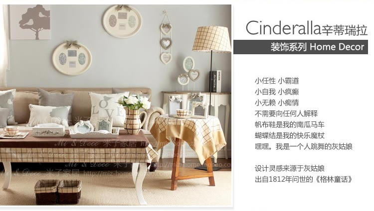 
                                        米子家居 韩式创意家居装饰品4寸6寸客厅卧室床头柜三联组合摆台相框摆件 三联相框                