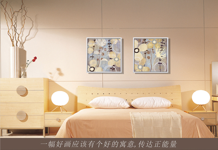 梵格 美式装饰画客厅现代简约餐厅玄关有框画油画背景墙画挂画 D 50x50