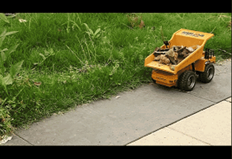 汇纳玩具(hui na toys)遥控挖掘机工程车 充电运输车拉土自卸车挖土机