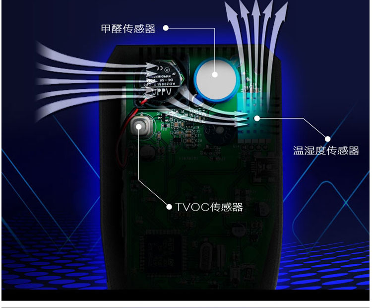 slinky 甲醛检测仪质量粉尘苯五合一室内甲醛检测仪家用车内甲醛检测仪污染物空气质量