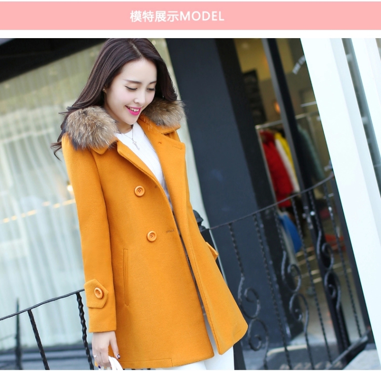 Yu Ying 2015 autumn and winter new women's Korea version of large numbers in length of Sau San for?? jacket coat gross female YH150 Yellow M picture, prices, brand platters! The elections are supplied in the national character of distribution, so action, buy now enjoy more preferential! As soon as possible.
