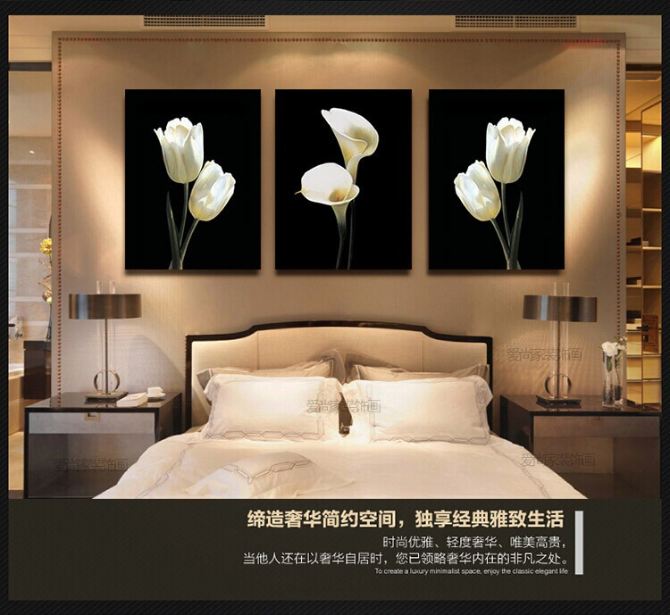 
                                        美美爱 现代壁画客厅装饰画简约无框画水晶金色年华挂画餐厅  25mm环保板 水晶膜 透明花百年好合三联 50*70CM                