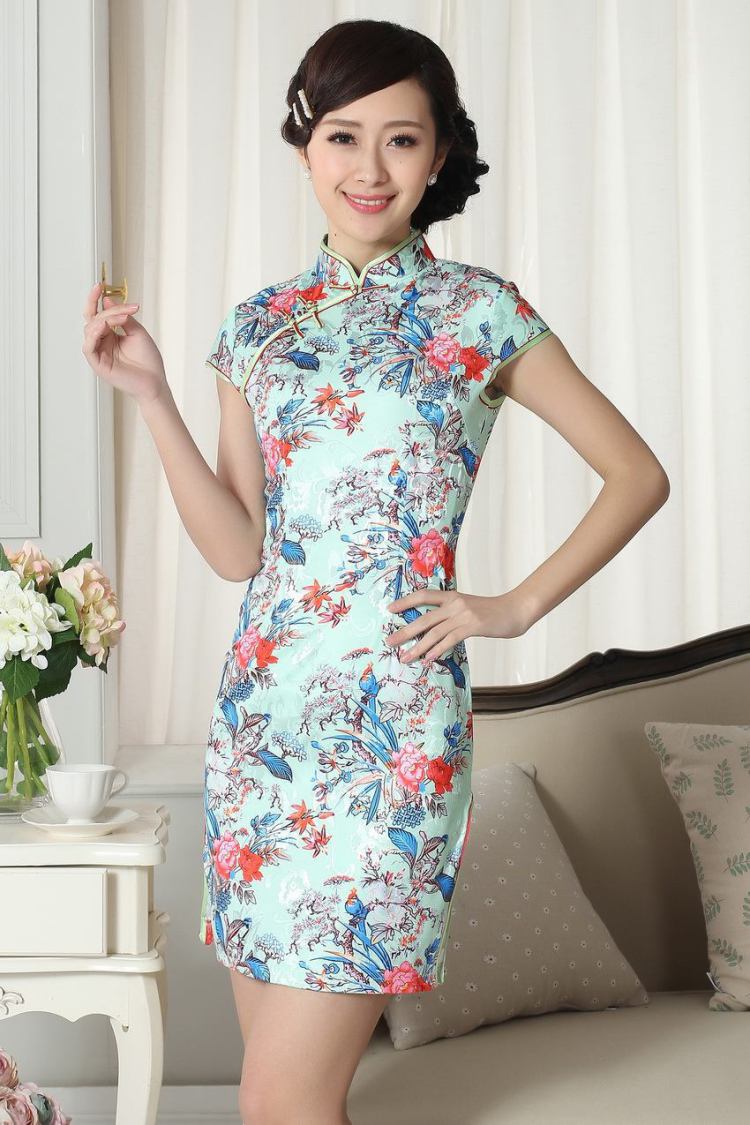 The broadband new summer elegance Chinese qipao Chinese graphics thin short cheongsam picture color 2 XL pictures, price, brand platters! Elections are good character, the national distribution, so why buy now enjoy more preferential! Health