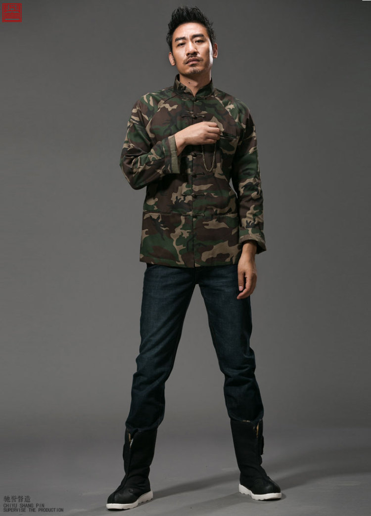 Renowned China wind camouflage uniforms Sau San Tong replacing men long-sleeved Chinese cotton linen collar stylish tray clip personality Han-male jacket color pictures, prices, XL brand platters! The elections are supplied in the national character of distribution, so action, buy now enjoy more preferential! As soon as possible.