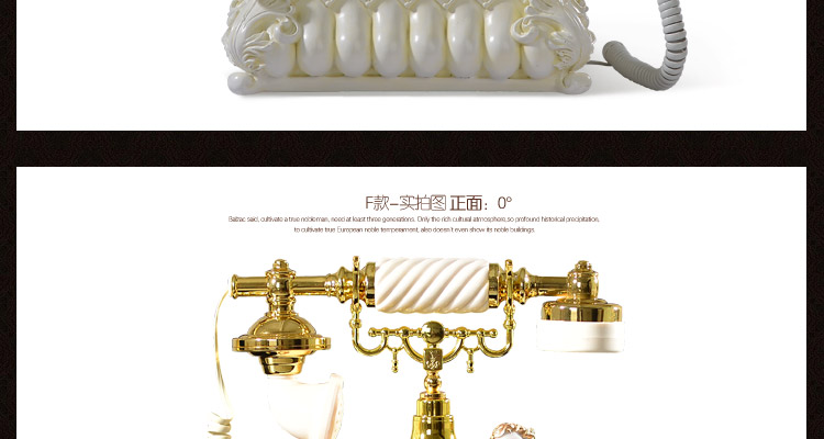 
                                        好心艺欧式仿古电话座机复古 创意家居装饰品摆件时尚家用电话机来电显示D07 丘比特淡金                