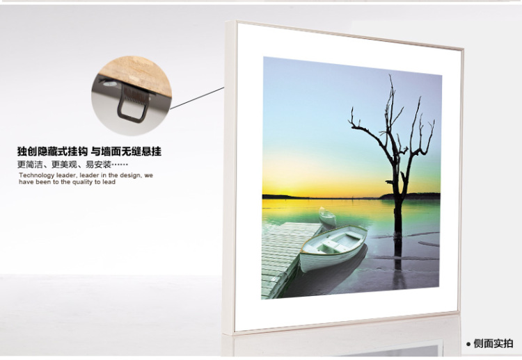 
                                        云图 现代简约客厅装饰画墙画挂画有框画背景墙画 港湾风景装饰画 一套ABC画面 50*50(黑色框)                