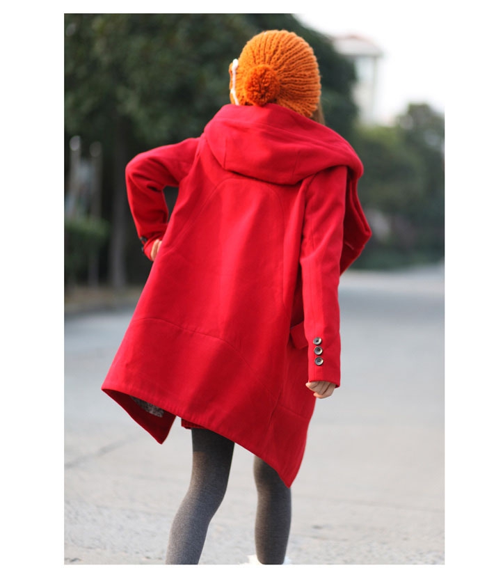 2015 Autumn and winter new Korean large coats gross? female windbreaker. Long Single Row Clip cap gross? female RED M picture jacket, prices, brand platters! The elections are supplied in the national character of distribution, so action, buy now enjoy more preferential! As soon as possible.