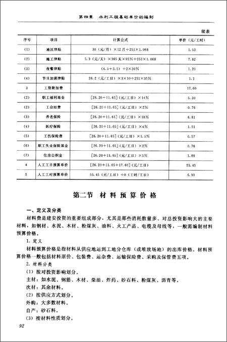 编制砂砾料天然级配表;根据混凝土,砂浆的配比列表计算骨料需要量