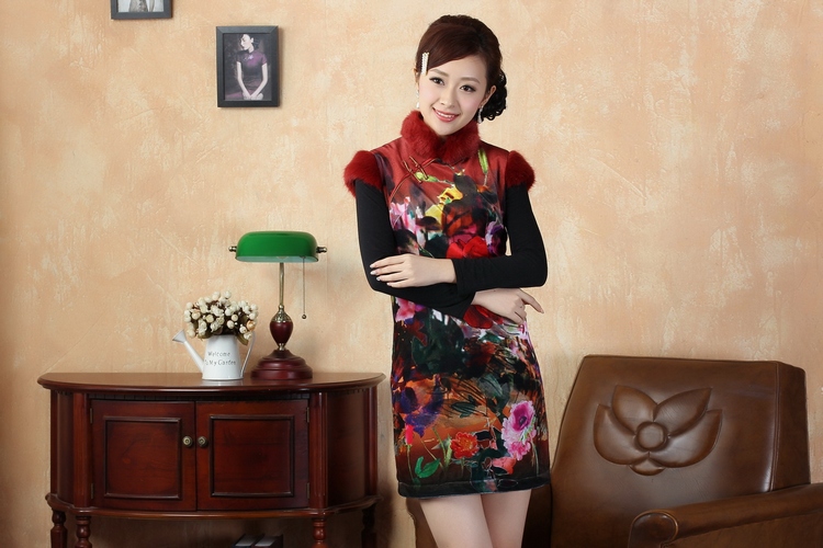 Ms. 27.41 picking qipao Tang dynasty improved winter cheongsam collar Foutune of dress dresses -A picture color S picture, prices, brand platters! The elections are supplied in the national character of distribution, so action, buy now enjoy more preferential! As soon as possible.
