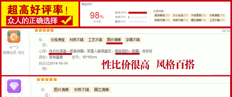 百易尚品现代客厅卧室装饰画无框画沙发墙挂画壁画 黄金大道 80*80cm