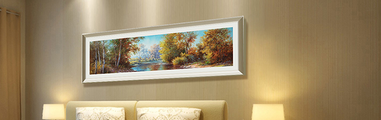 天顶山 卧室床头画装饰画 花鸟床头装饰画有框画挂画墙壁画 1号款 44*144