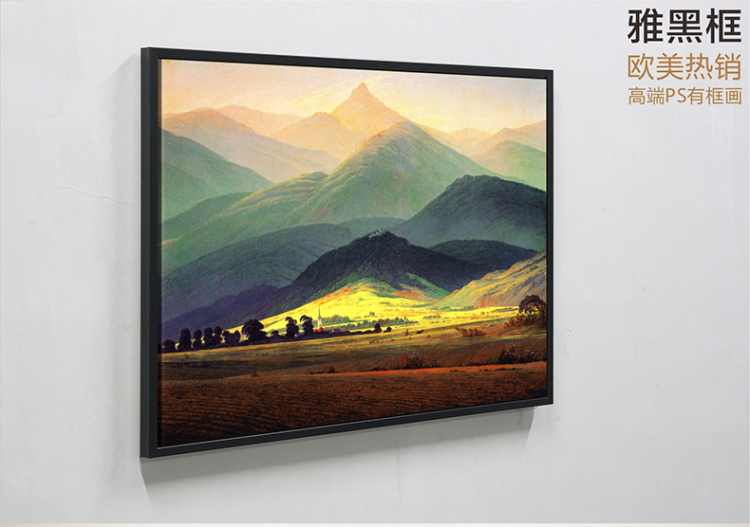 梵格 世界名画书房壁画卧室装饰现代简约客厅装饰画玄关挂画油画 vck0011 70X50cm