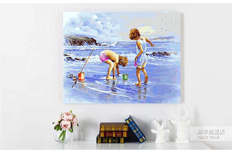 
                                        易极宝 diy数字油画 客厅风景花卉大幅手绘画 现代简约 梦幻小径 40*50订好内框                