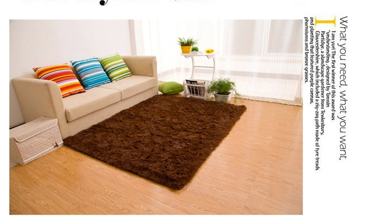 
                                        佳沐丝毛加厚地毯卧室客厅茶几床边毯地垫门垫满铺地毯定制特价4.5cm 米黄 160CMx200CM                