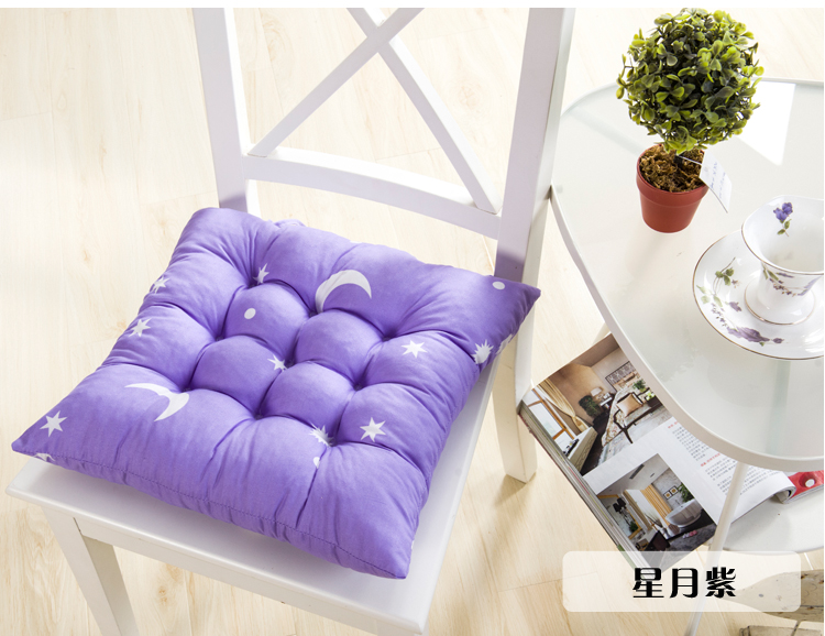 琦玮家纺磨毛纯色坐垫子办公室秋冬季必备椅子垫 橘红 40cm*40cm