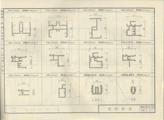 dbjt05-109 辽96j706 铝合金推拉窗/辽宁省建筑标准设计