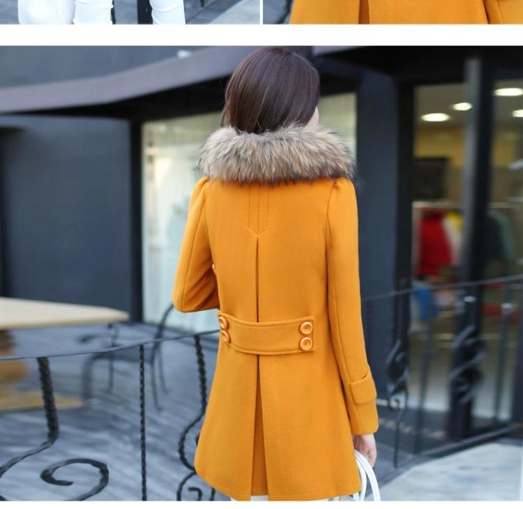 Yu Ying 2015 autumn and winter new women's Korea version of large numbers in length of Sau San for?? jacket coat gross female YH150 Yellow M picture, prices, brand platters! The elections are supplied in the national character of distribution, so action, buy now enjoy more preferential! As soon as possible.