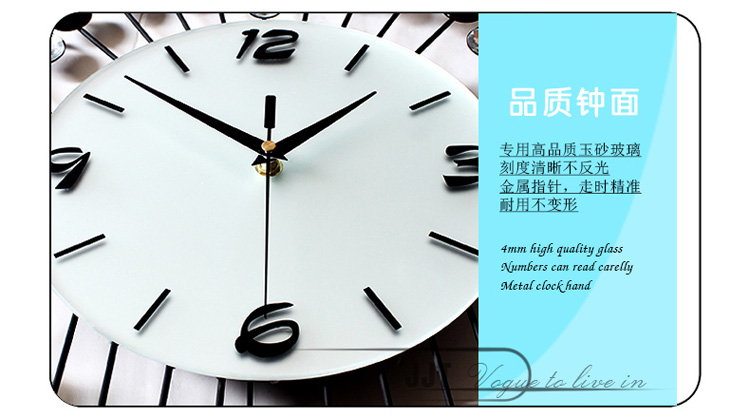 久久达 欧式艺术铁艺客厅挂钟 左右摇摆招财时钟 高档镶钻创意挂钟 S184
